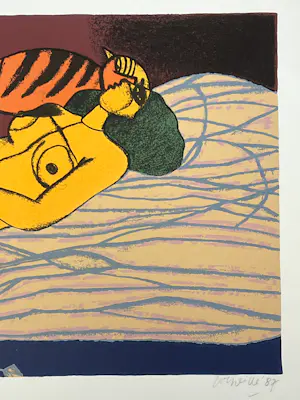 Corneille - Zeefdruk De verliefde tijger, 1987 kopen? Bied vanaf 650!