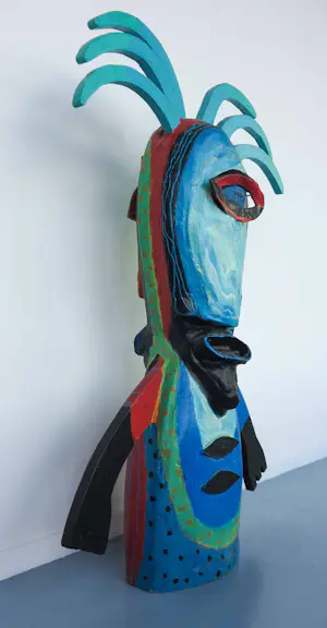 Henk Vierveijzer - Beschilderd hout en papier-maché, Stormy (Groot!) kopen? Bied vanaf 300!