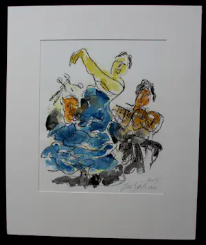 AcheterJan Sierhuis - Aquarel: Flamenco - 2007? Enchérissez de 195!