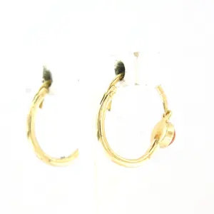 18k gouden oorhangers bezet met koraal kopen? Bied vanaf 110!
