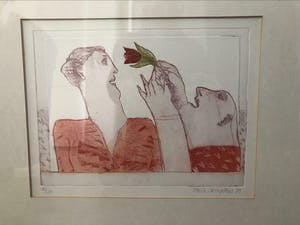 Karin Campfens - kleurenets , 31/250 - fraai ingelijst kopen? Bied vanaf 35!