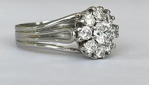 18 karaat Witgouden Ring met ca  0.91 crt aan diamanten kaufen? Bieten Sie von 900!