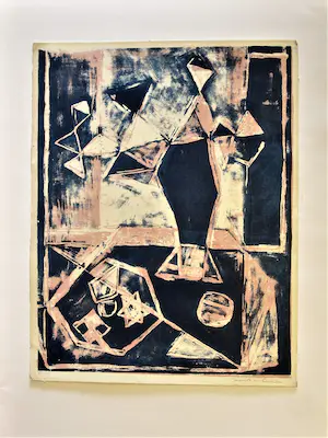 Niet of onleesbaar gesigneerd - Interessante jaren 60 Lithografie Abstract - oplage 100 - potloodgesigneerd kopen? Bied vanaf 1!