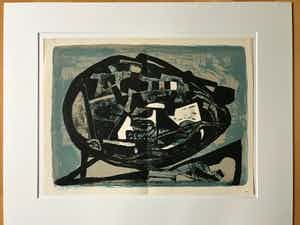 Joseph Fassbender - Geh Durch Den Spiegel - Gesigneerde litho - 1954! verkocht voor € 65!