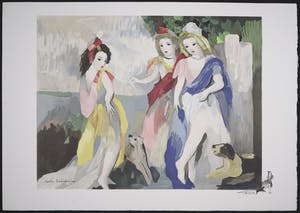 Marie Laurencin - Litho, Drie vrouwen met honden / Orphelins d'Auteuil kopen? Bied vanaf 1!