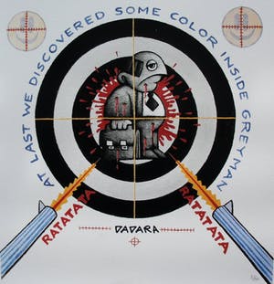 Dadara - zeefdruk: Greyman ratatata kopen? Bied vanaf 125!