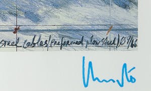 Christo - Handgesigneerd exemplaar Over the river - Ingelijst kopen? Bied vanaf 1!