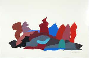 Henri Plaat - Gouache, Zonder titel - Ingelijst (Groot) verkocht voor € 100!