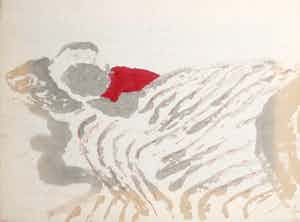 Eva Schwab - gemengde techniek op doek - ‘Nachbild’ - 2002 verkocht voor € 325!