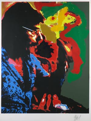 Karel Appel - Friday uit de serie Seven Summer Days - Ingelijst kopen? Bied vanaf 1!