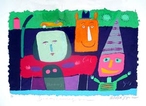 Wouter Stips - Kleurenzeefdruk DADDY IS COMING HOME SOON Handgesign. kopen? Bied vanaf 145!