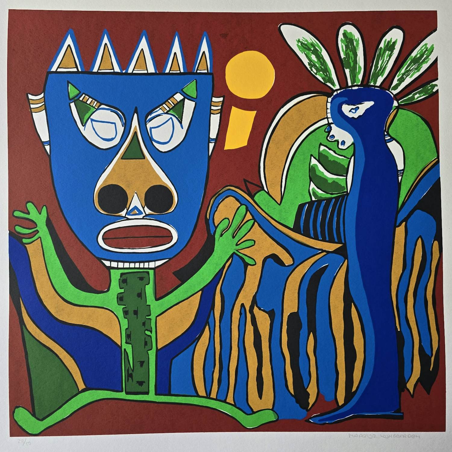 Maartje Wijngaarden - zeefdruk - Africa - 50 ex. kopen? Bied vanaf 75!