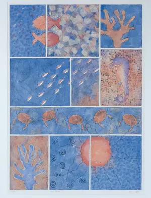 Ans van Dijk - Zeefdruk, Z.T - Ingelijst kopen? Bied vanaf 35!