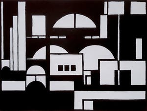Cesar Domela - Geometrisch abstract landschap, zeefdruk kopen? Bied vanaf 115!