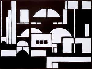 Cesar Domela - Geometrisch abstract landschap, zeefdruk verkocht voor € 115!