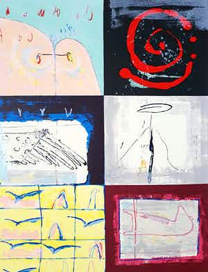 Peter Langenberg - Zonder titel, zeefdruk verkocht voor € 35!