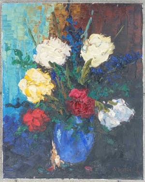 Willem Reinders - Stilleven. Rozen in vaas. De Ploeg. kopen? Bied vanaf 275!