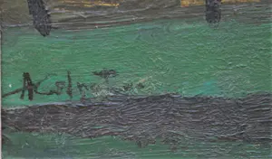 Arnout Colnot - Olieverf op karton - "landschap met dreigende lucht" kopen? Bied vanaf 799!