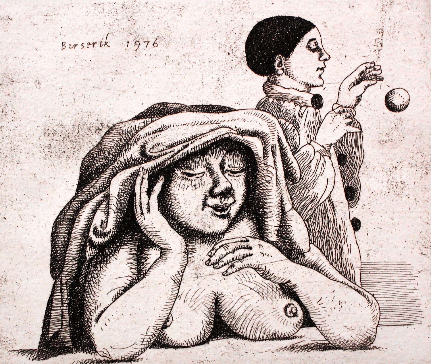 Herman Berserik - Ets - 1976 verkocht voor € 80!