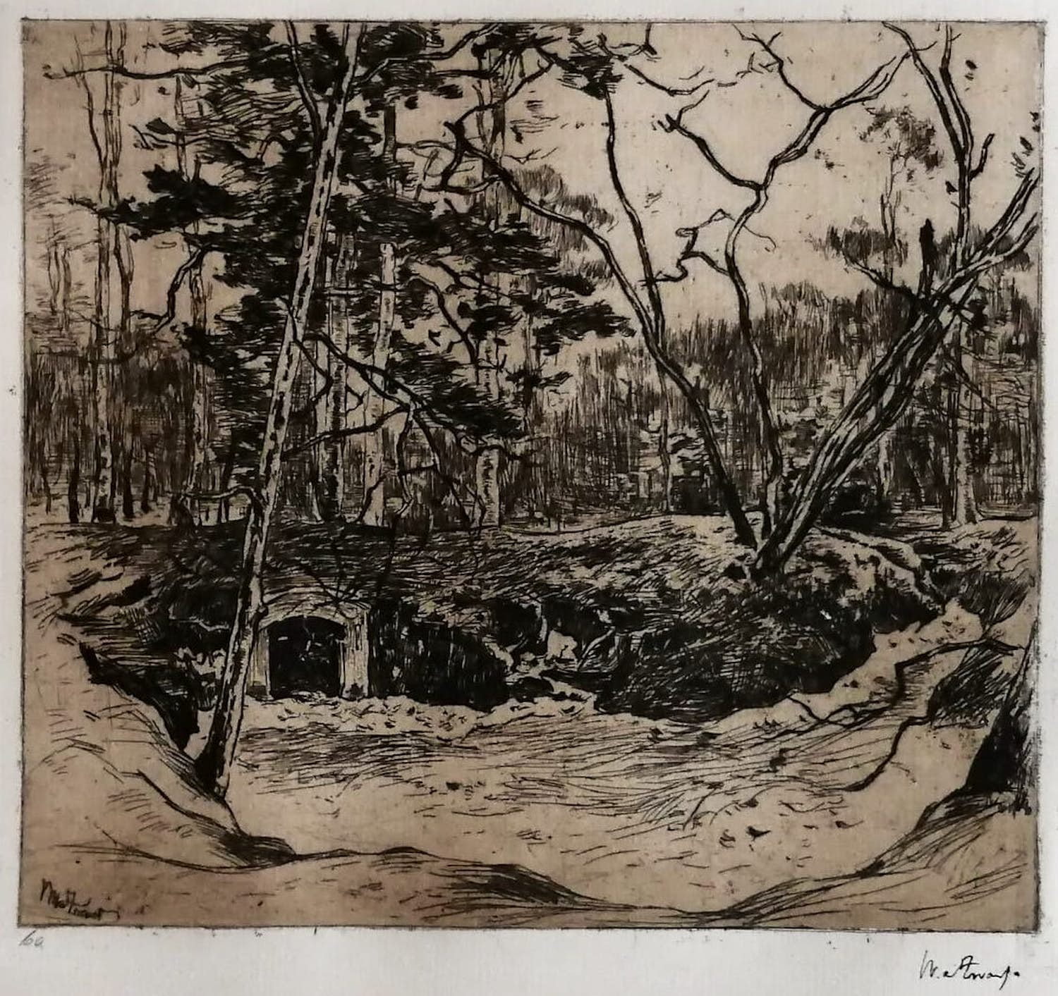 Willem de Zwart - Landschap (bij Soestdijk?) kopen? Bied vanaf 39!