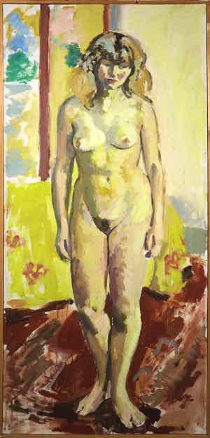 Floris Brinkman - Olieverf op doek, Naakt - Ingelijst (Zeer groot) verkocht voor € 150!