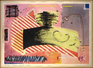 Michiel Rieu - Gemengde techniek op papier, Zonder titel - Ingelijst verkocht voor € 35!