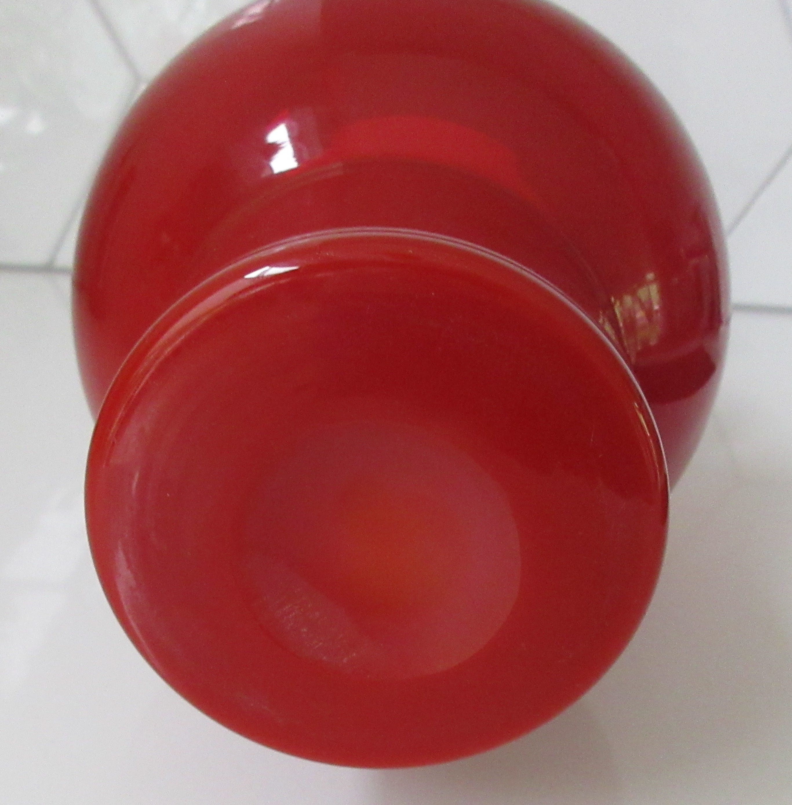 Empoli Glas - Sixties cased rood-oranje hand geblazen vaas kopen? Bied vanaf 34!