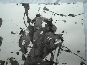 Anton Heyboer - Acrylverf , Abstracte voorstelling Moeder met Kind – 79 x 107 cm. kopen? Bied vanaf 150!