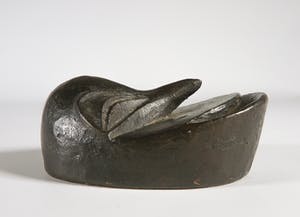 Brons (Onbekend) - Klein bronzen etnografisch masker (vogelmasker) kopen? Bied vanaf 1!