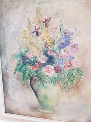 Lydia Radda - Vase vert aux fleurs kopen? Bied vanaf 100!