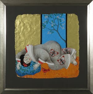 Ada Breedveld - Zeefdruk, Femme Japonnais - Ingelijst kopen? Bied vanaf 80!