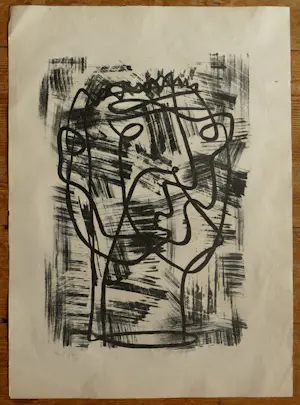 Koos van Vlijmen - Abstracte compositie kopen? Bied vanaf 65!