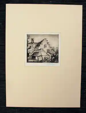 Jan Poortenaar - ets:boerderij - 1945 verkauft für € 45!