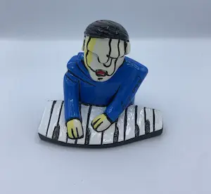 Herman Brood - Sculptuur van Kunsthars----KEYBOARD PLAYER kopen? Bied vanaf 89!