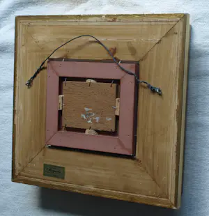 Jens Joppe - Miniatuurschilderij “Dorpje” , olieverf op panneel - ingelijst – 7 x 9 cm. kopen? Bied vanaf 100!