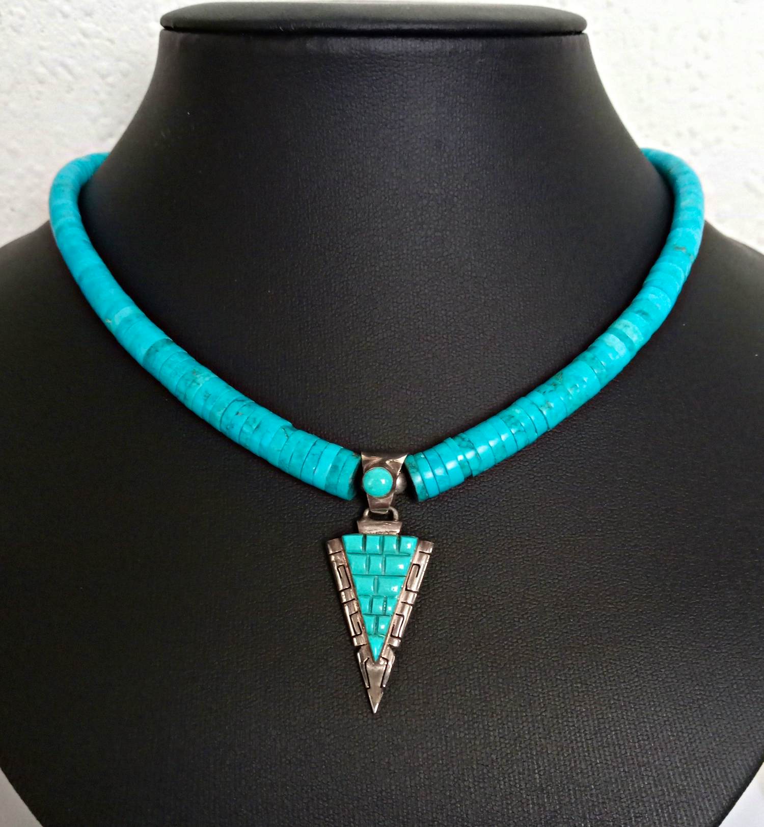 Navajo collier turkoois 925 zilver pijlpunt Peyote Bird VS kopen? Bied vanaf 135!