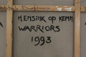 Hans Ensink op Kemna - Gemengde techniek op doek, Warriors (Zeer groot) kopen? Bied vanaf 1!