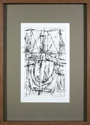 Jan Schoonhoven - Zeefdruk uit het portfolio Formatie - Ingelijst verkocht voor € 1!