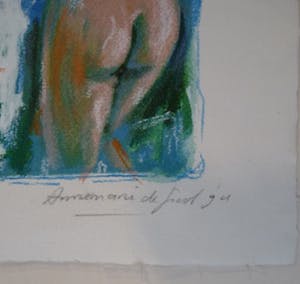 Annemarie de Groot - zeefdruk van naakte dame , e/a in vergulde lijst kopen? Bied vanaf 50!