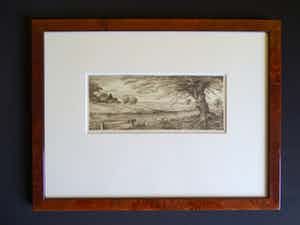 Niet of onleesbaar gesigneerd - Pentekening landschap, 1940, onduidelijk gesigneerd verkocht voor € 1!