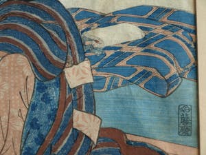 Niet of onleesbaar gesigneerd - Aquarel , “Vrouw wast haar voeten” - ingelijst kopen? Bied vanaf 1!