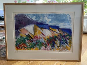 Jan Cremer - Zeefdruk, La Montagne Saint Victoire - Ingelijst - Nr 55 kopen? Bied vanaf 245!