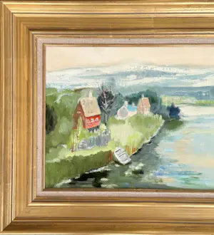 Buy Marie Louise Ogier - Mitternacht in Norwegen - Öl auf Leinwand um 1960? Bid from 200!