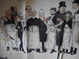 Niet of onleesbaar gesigneerd - karikaturen van artsen van de Medische Faculteit in Parijs. kopen? Bied vanaf 1!