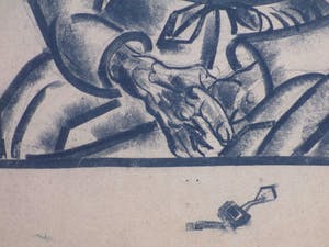 Jan Zondag - Tante Meu - Houtskooltekening kopen? Bied vanaf 60!