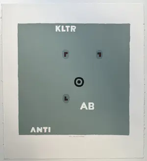 Reinier Lucassen - handgesigneerde kleurenzeefdruk | 'KLTR AB ANTI' kopen? Bied vanaf 120!