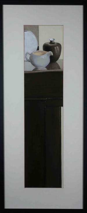 Ina van Toor - Gemengde techniek, Randfiguur - Ingelijst kopen? Bied vanaf 40!