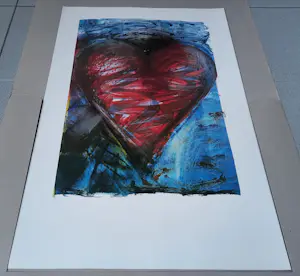 Jim Dine - Heart Farboffsetdruck Plakat vor der Schrift 1982 kopen? Bied vanaf 60!
