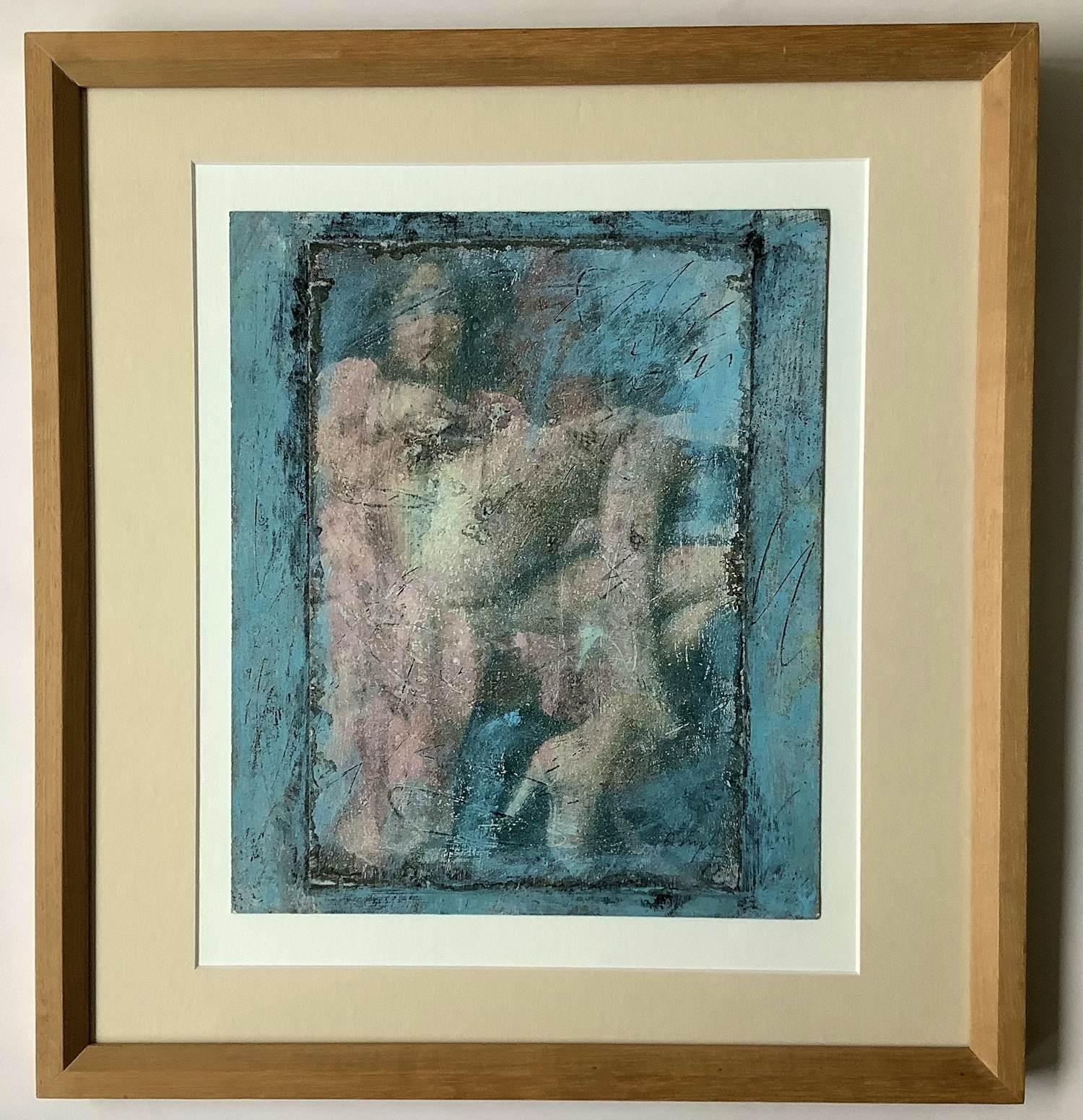 Ad Snijders - Vrouw in roze en blauw kopen? Bied vanaf 185!