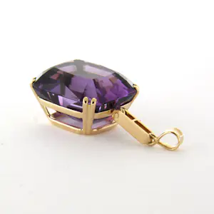14k roségouden hanger met kolossale amethist kopen? Bied vanaf 500!